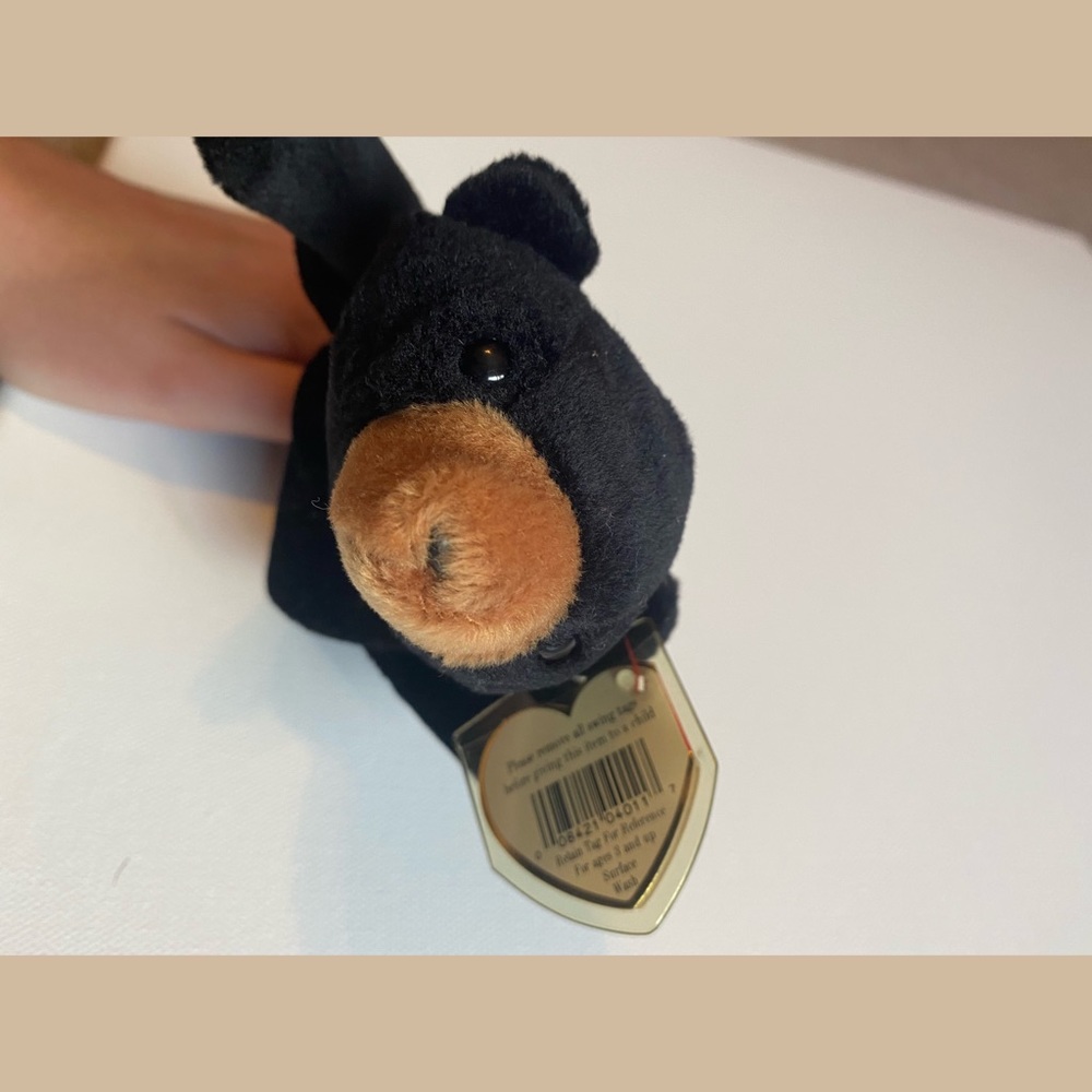 RARE Blackie the Bear vintage Ty Beanie Baby